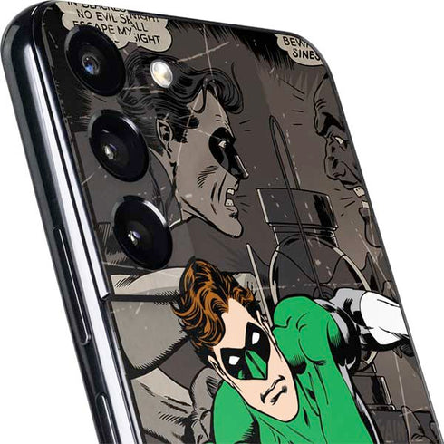 DC Comics Green Lantern Vintage Action Pose Pattern Galaxy S22 Plus Skin